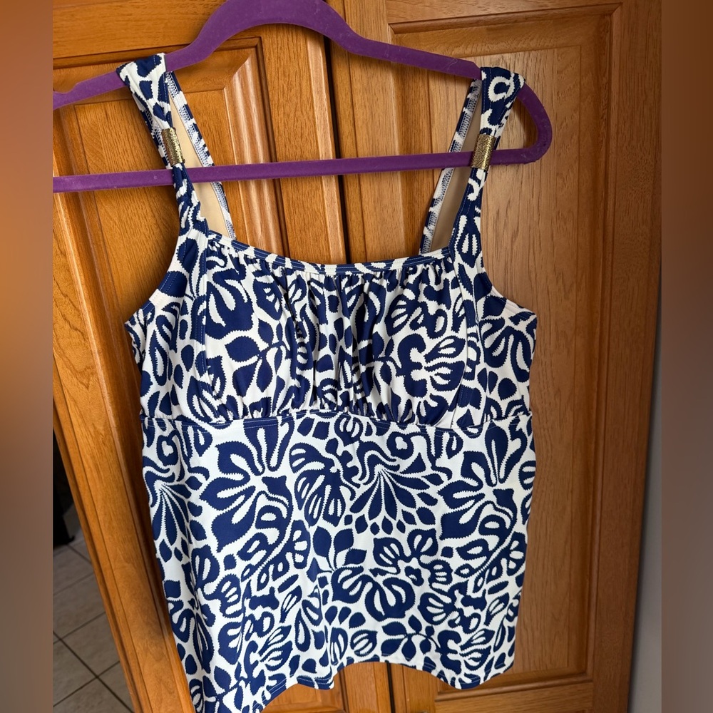 LANDS END SWIM TOP, SZ 16